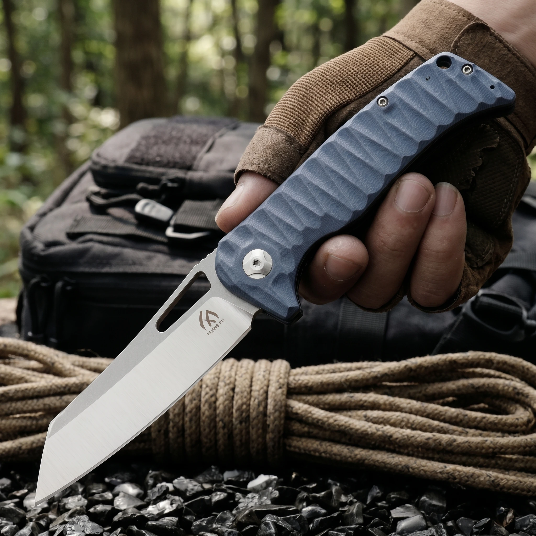 Cuchillo plegable táctico multifunción para exteriores y camping - imagen 5