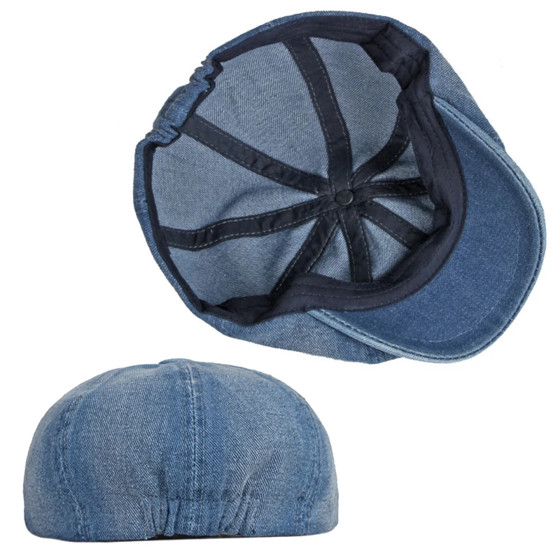 Gorra octogonal lavada estilo vaquero de pintor con espiga - imagen 4
