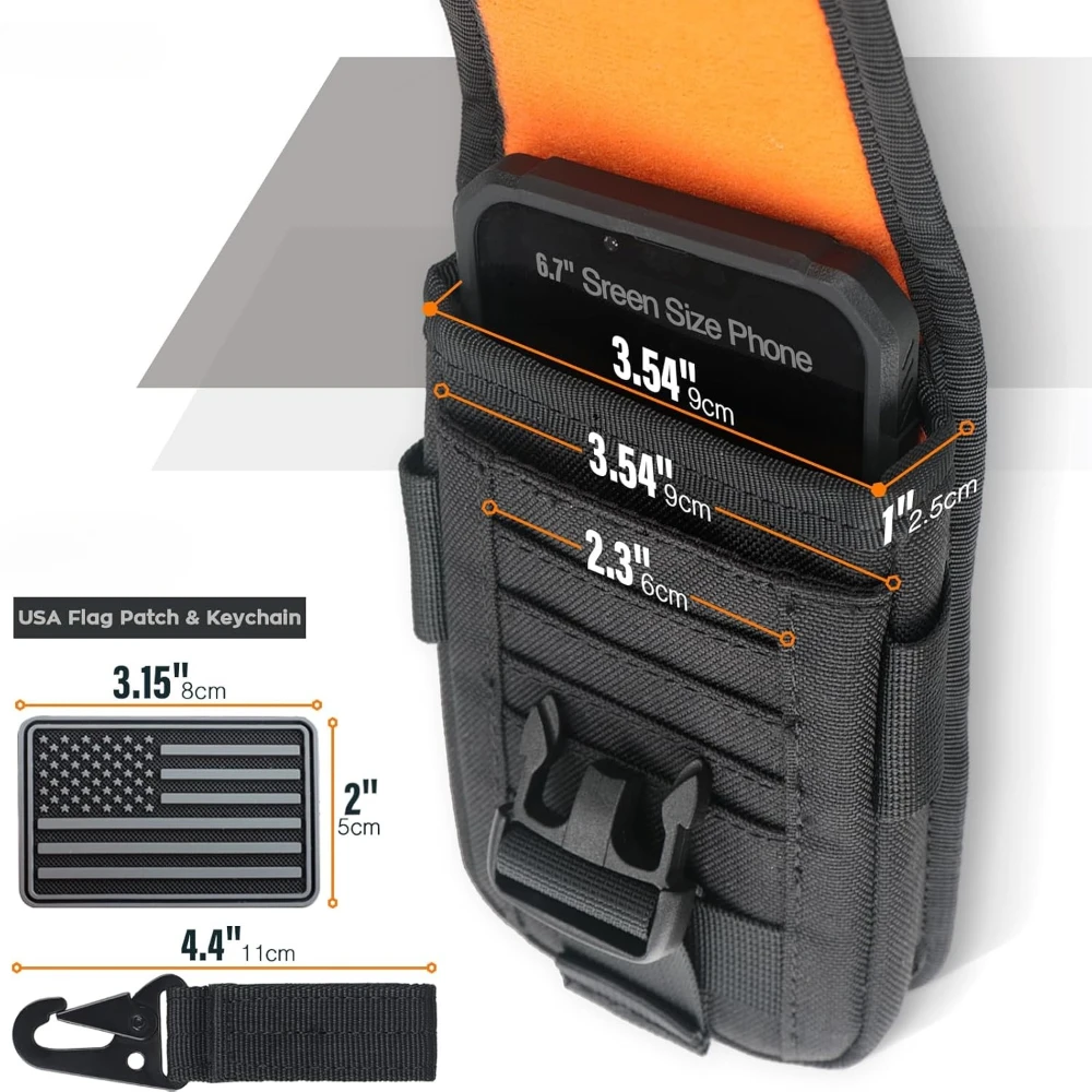 Funda táctica MOLLE para teléfono EDC con bloqueo de tarjetas - imagen 2