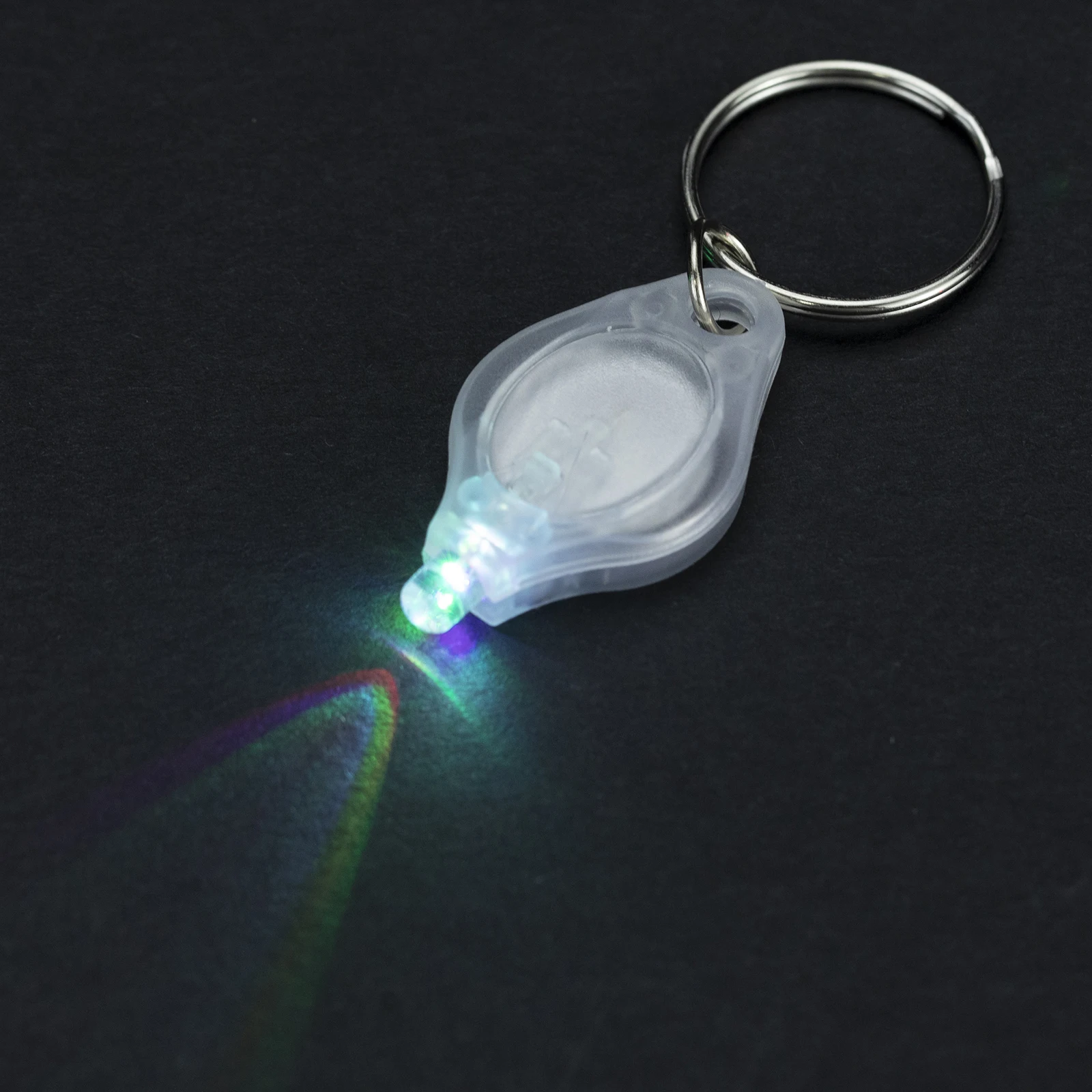 Comparativa del tamaño del llavero LED con otros objetos cotidianos