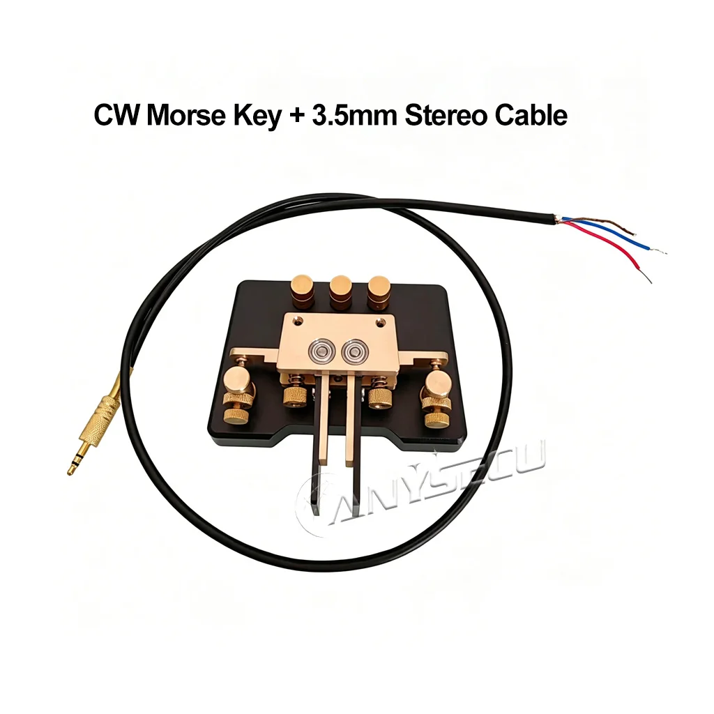 Anysecu CW-510 Llave telegráfica Morse doble palanca de precisión - imagen 4