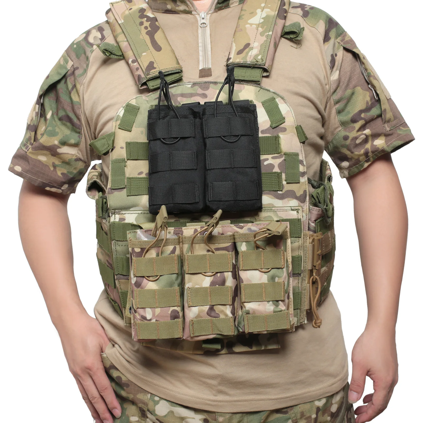 Funda portacargadores doble MOLLE 1000D AR15 M4 AK Airsoft - imagen 2