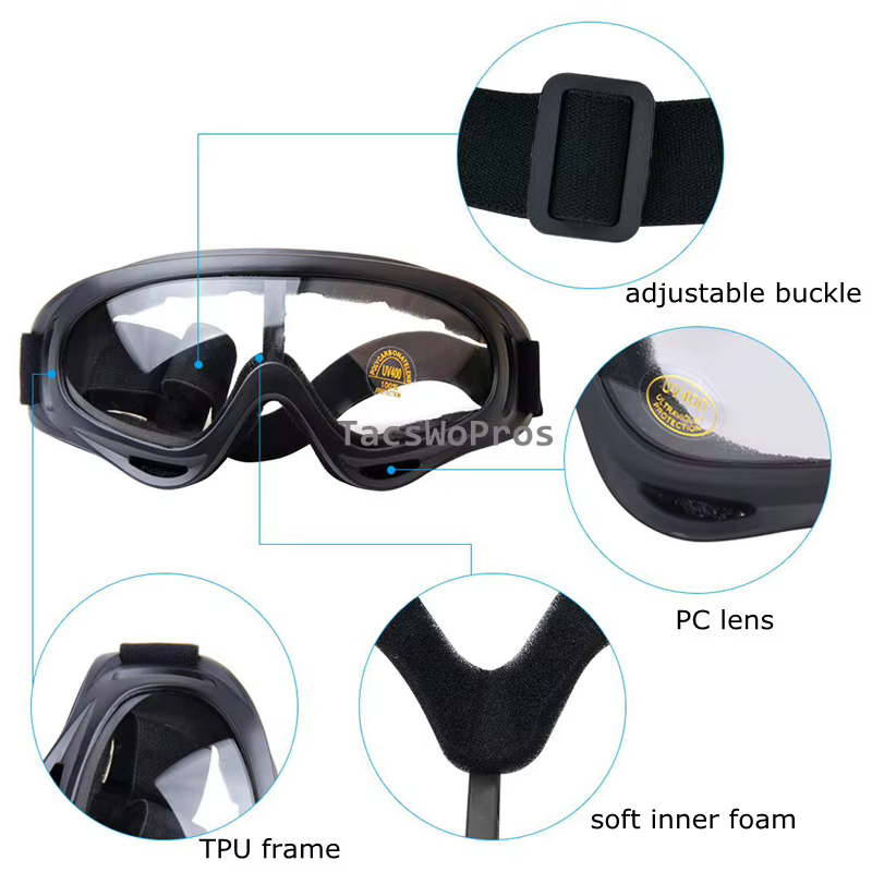 Máscara táctica con gafas protectoras para airsoft y paintball - imagen 4