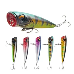 Señuelo Popper superficie 80mm – Cebo artificial pesca Topwater
