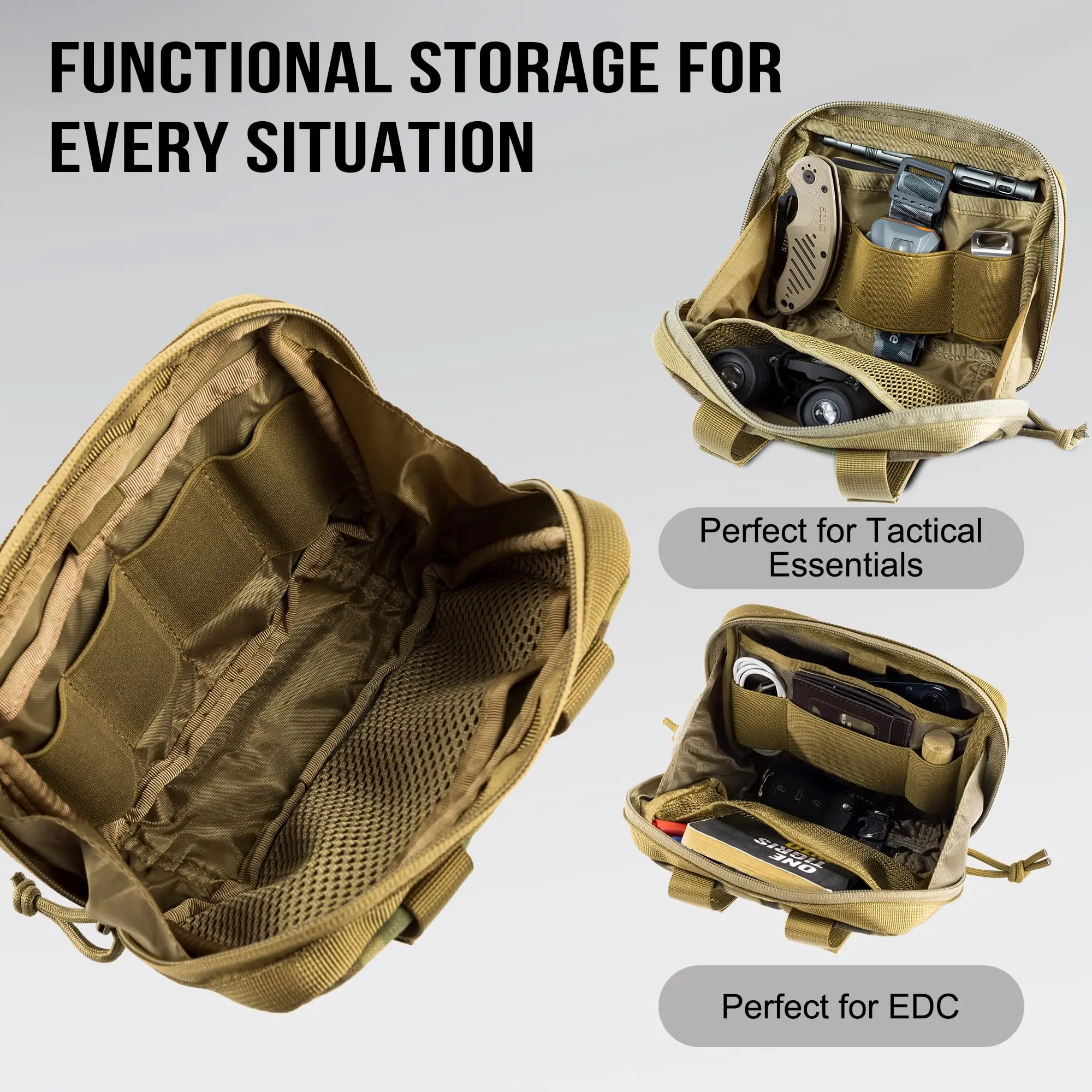 OneTigris Bolsa Táctica MOLLE administrativa para cinturón EDC - imagen 5