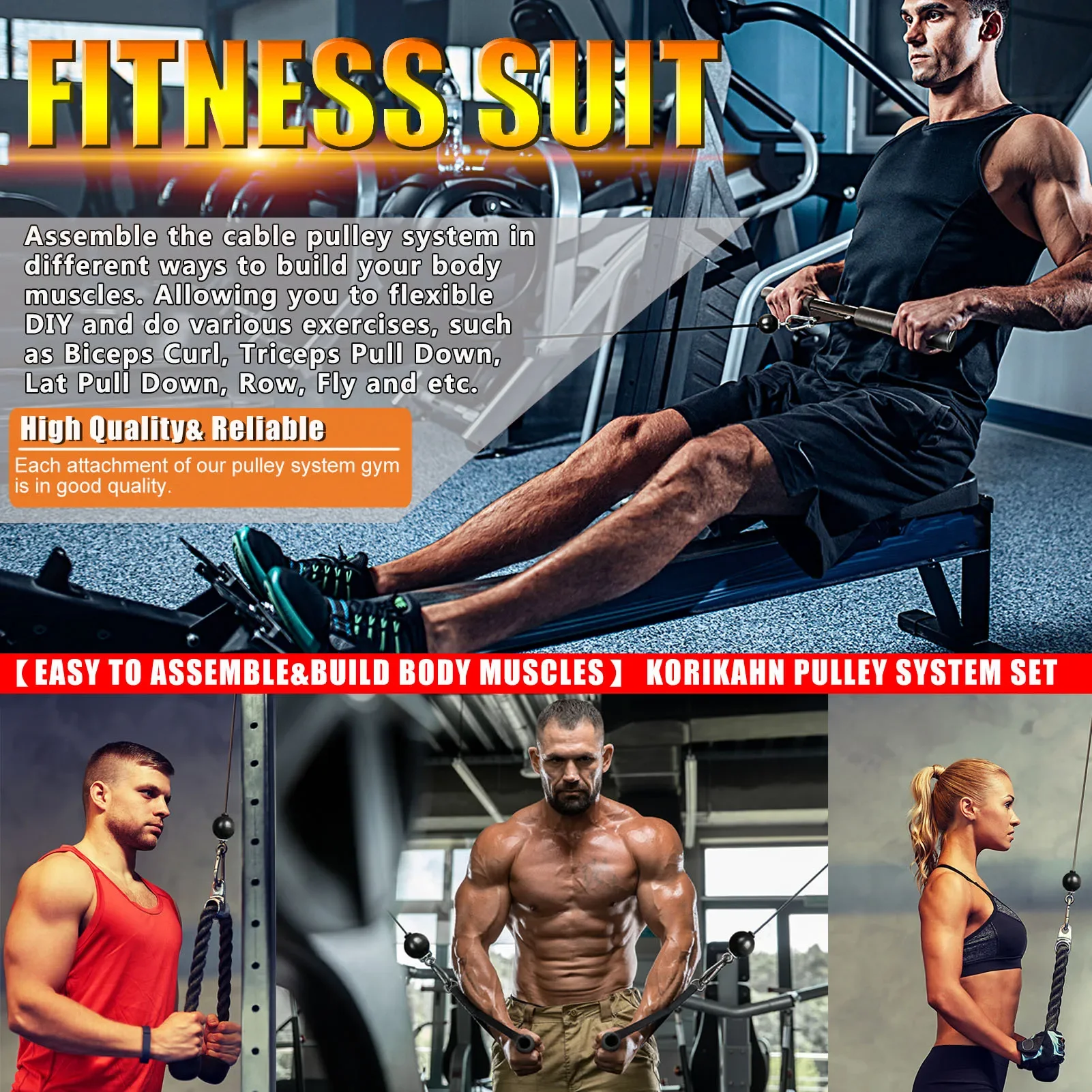 Equipo de gimnasio en casa tipo polea