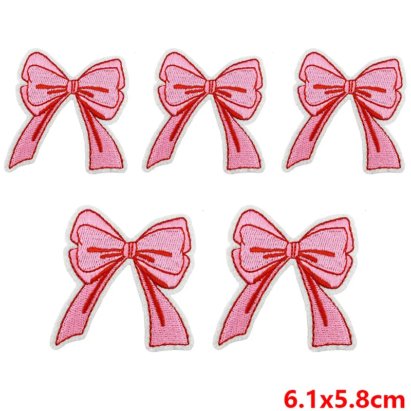Parche bordado táctico lazo rosa para coser o planchar - imagen 2