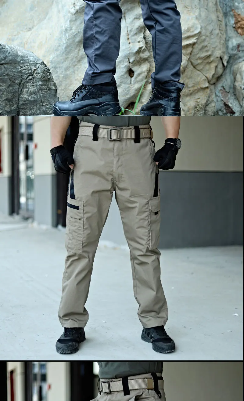 Pantalones cargo tácticos impermeables camuflaje multibolsillos hombre - imagen 4
