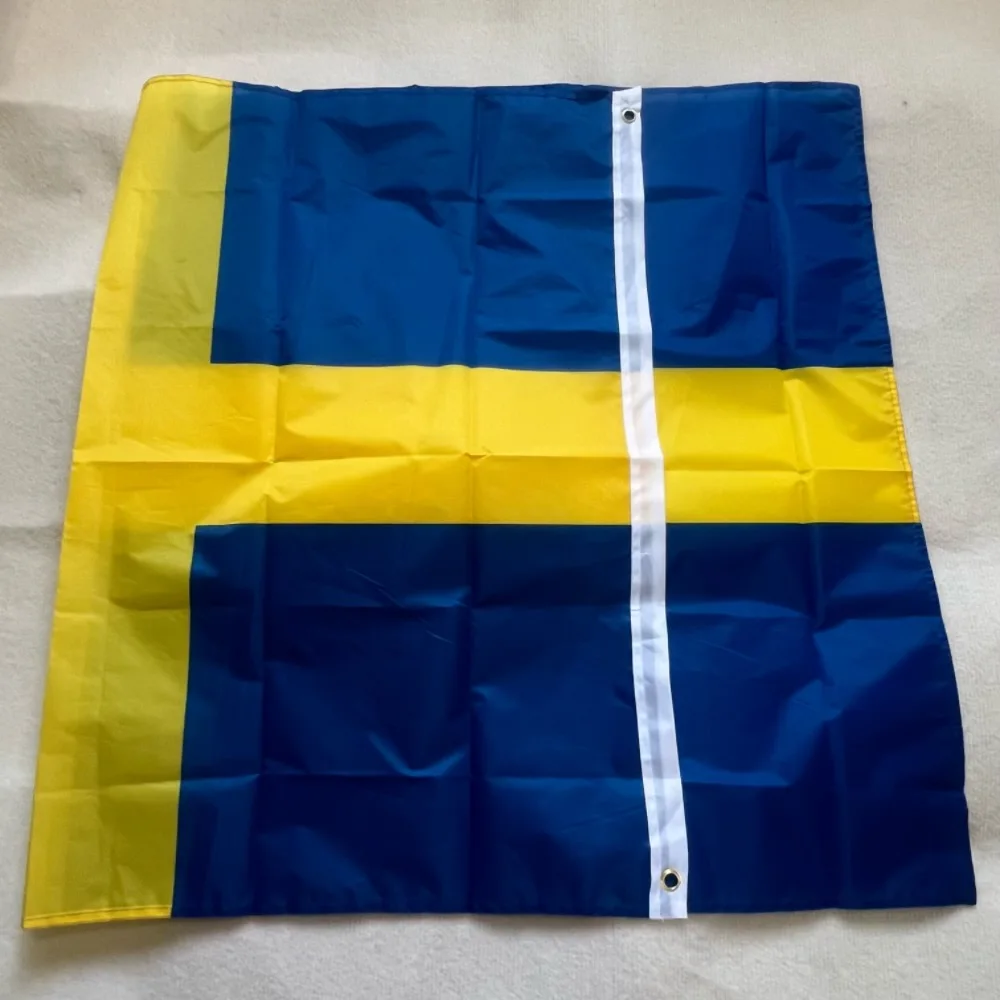 YIXIN Bandera sueca de poliéster resistente lavable colgante - imagen 3
