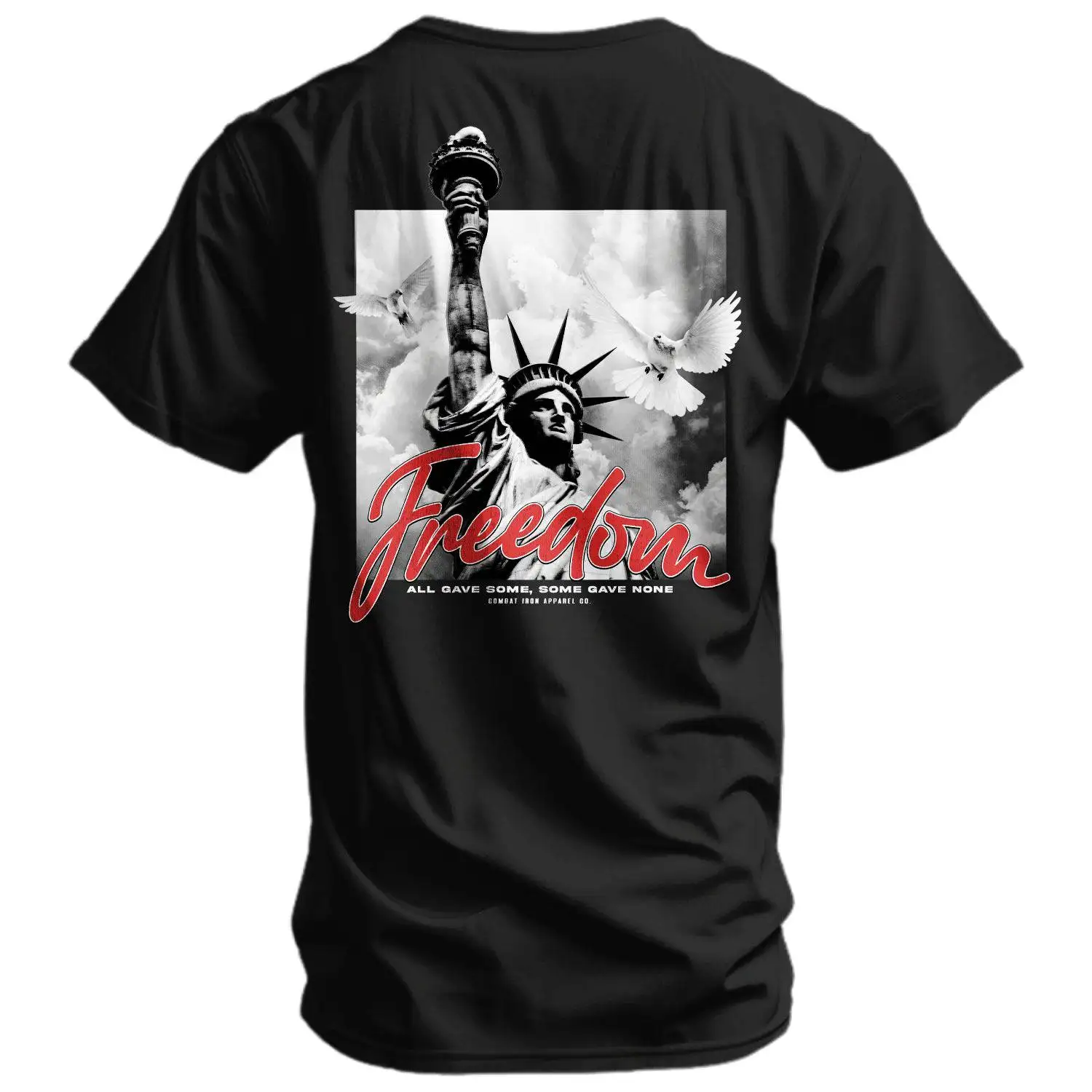 Camiseta militar Freedom Statue Combat Iron algodón puro para deporte - imagen 4