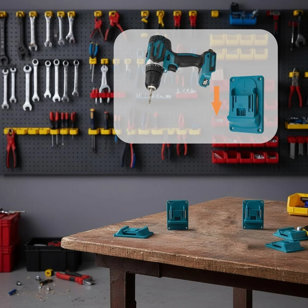 Soporte de pared Makita para herramientas eléctricas, ahorra espacio - imagen 5