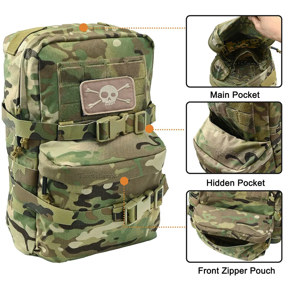 Bolsa hidratación táctica MOLLE ripstop para caza y exterior - imagen 2