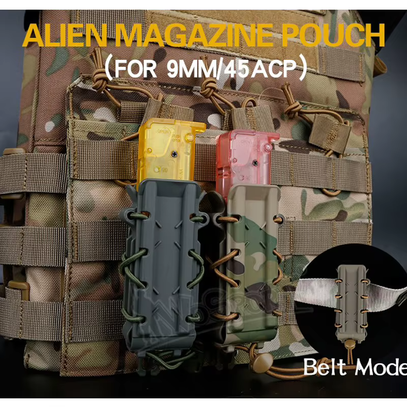 Funda táctica para cargador de pistola MOLLE, caza - imagen 2