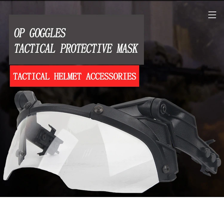 Gafas protectoras tácticas en uso