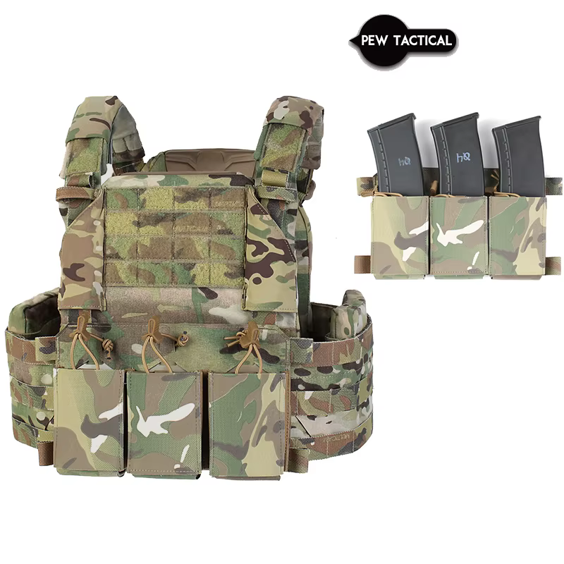 Portacargador táctico PEW con inserto de plástico HSP THORAX camuflaje