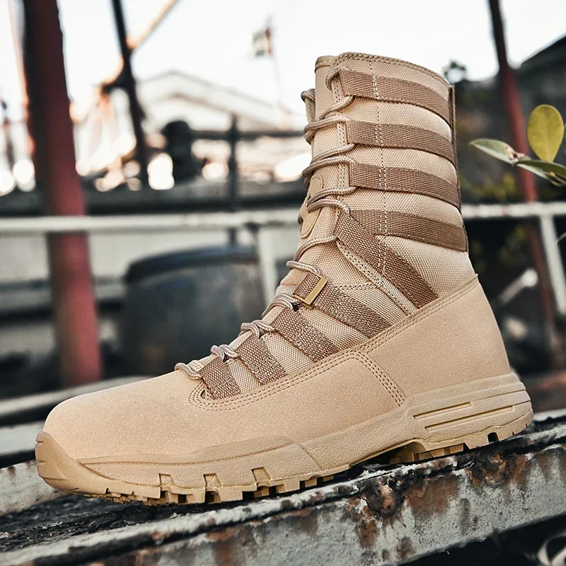 Botas tácticas impermeables todoterreno camuflaje desierto outdoor - imagen 4