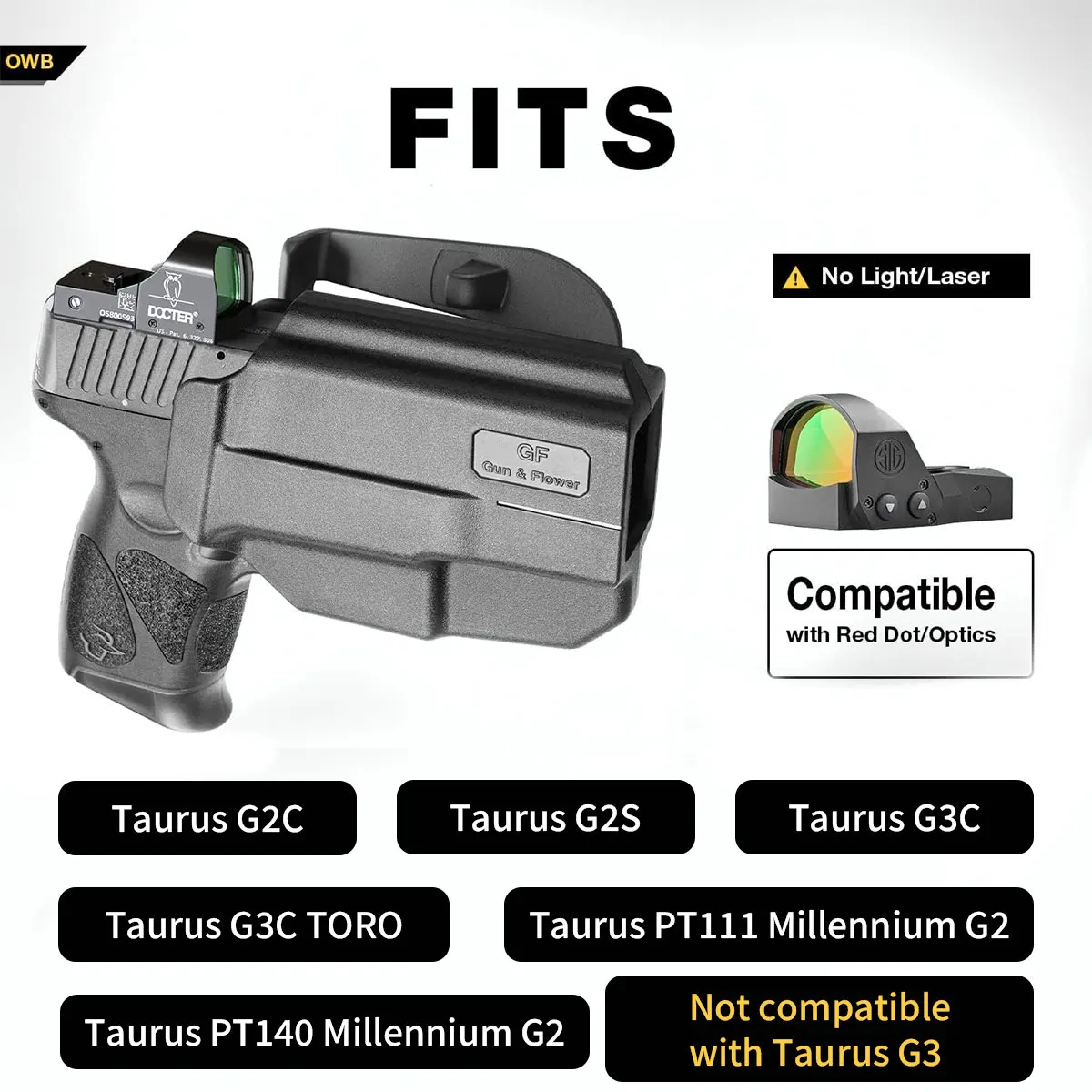 Funda táctica Taurus G2C G3C – Polímero OBB diestro - imagen 4