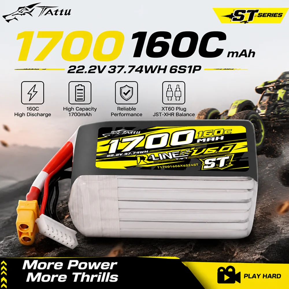 Batería LiPo Tattu R-Line 6S 1700mAh 160C para FPV - imagen 5