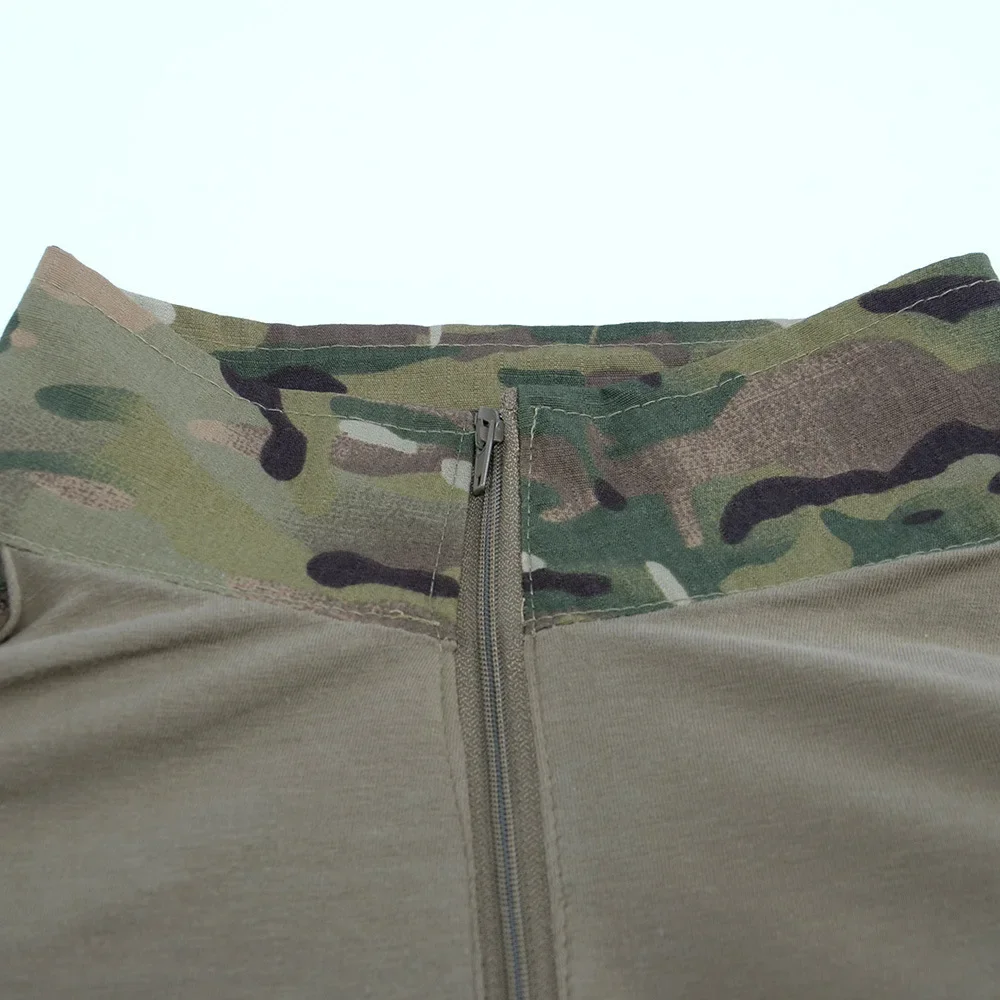 Camiseta táctica camuflaje secado rápido impermeable media cremallera - imagen 5