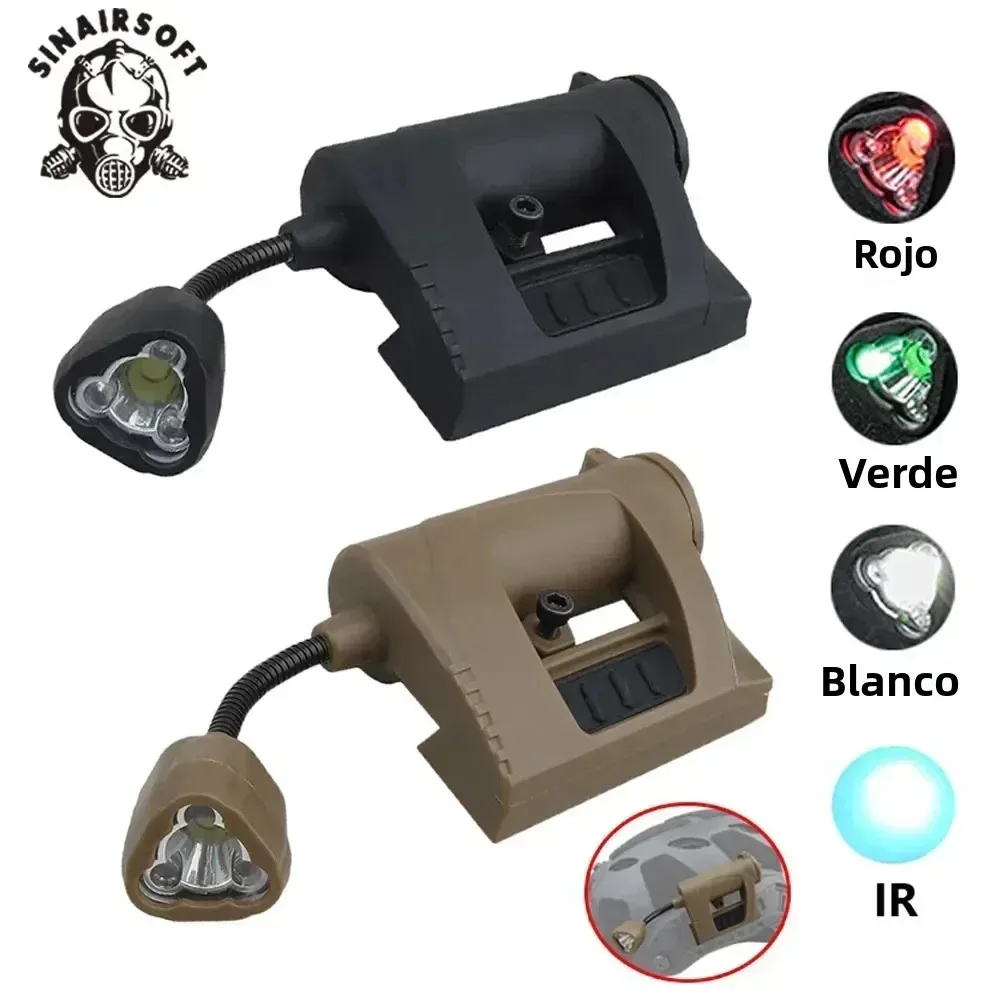 Linterna tactica para casco con modos LED MPLS para caza y camping - imagen 5