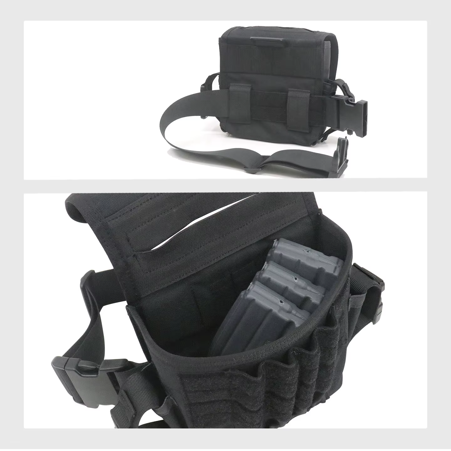 Bolsa táctica de pierna MOLLE con desenganche rápido exterior - imagen 4