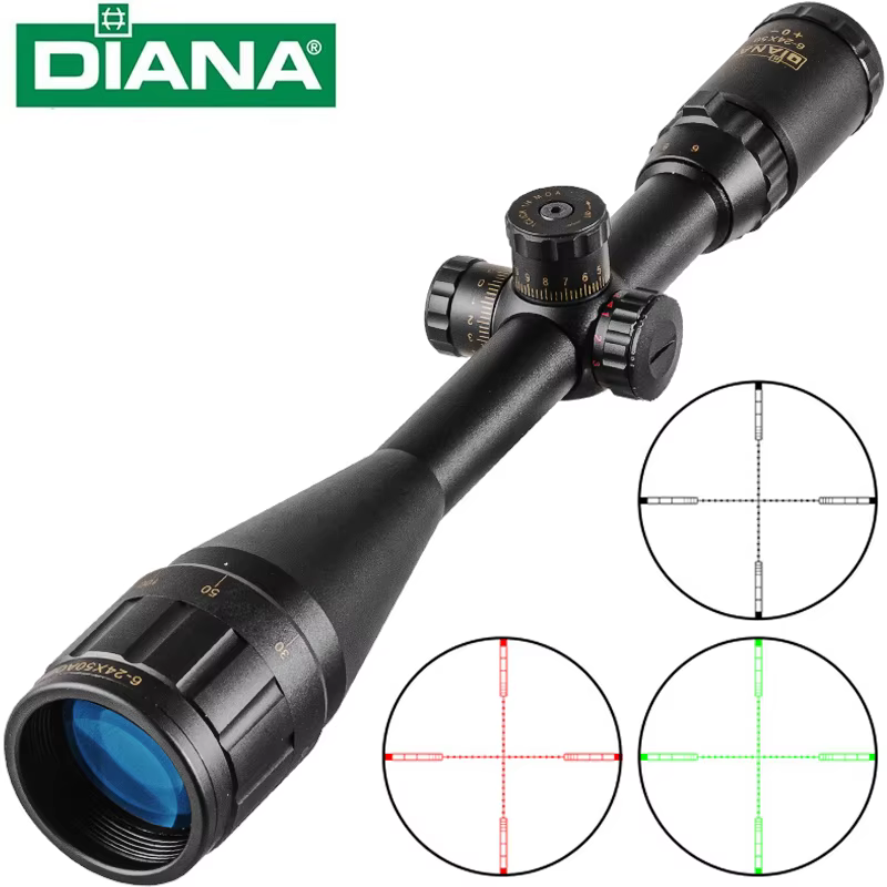 DIANA 6-24x50 SFP Mira Táctica Punto Rojo Verde