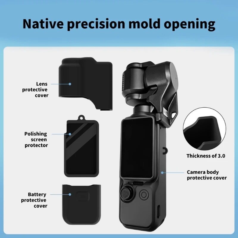 Funda silicona impermeable DJI Pocket 4 para cámara