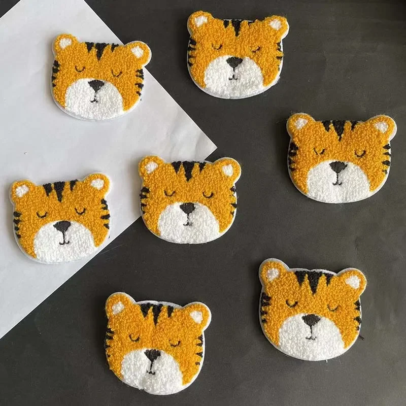 Parche bordado tigre rayas – apliques de coser para ropa y mochila - imagen 2