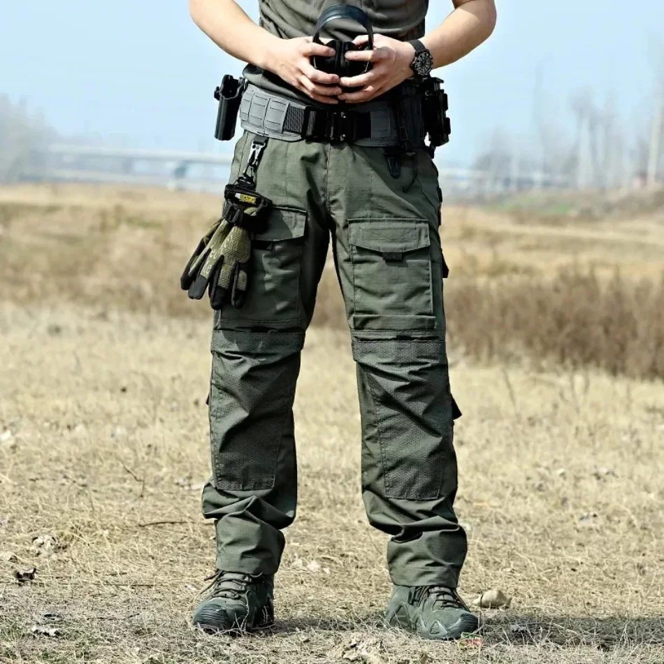 Pantalones tácticos hombre ripstop con bolsillos para caza y trabajo - imagen 4