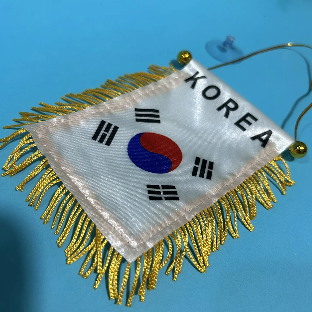 Bandera colgante Corea del Sur para coche, poliéster - imagen 4