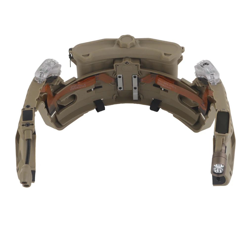 Sistema de rieles tácticos modular para casco Airsoft con linterna LED - imagen 2