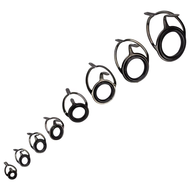 Anillos de ojo para caña pescar – Set 8 acero inoxidable - imagen 2