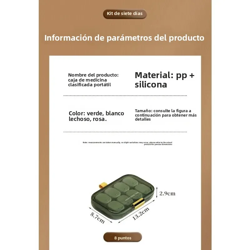 Pastillero portátil hermético para medicamentos de viaje y camping - imagen 3