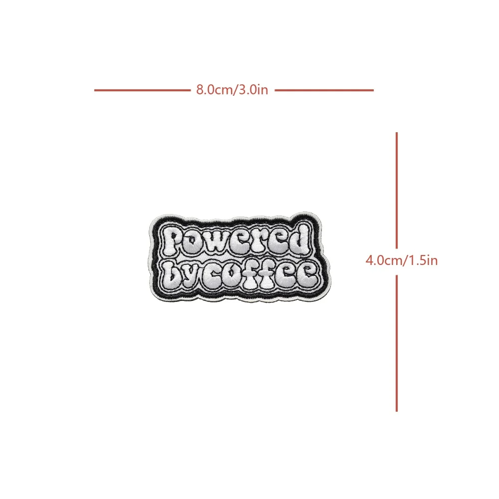 Parche bordado Coffee Power – Táctico con cierre de velcro - imagen 4