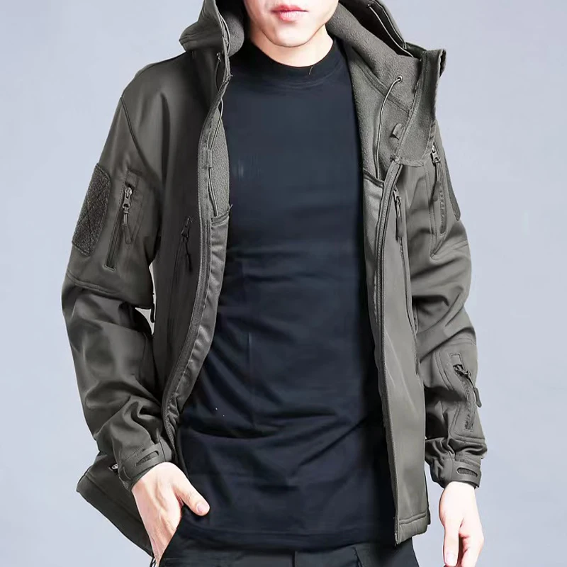 Chaqueta SoftShell de lana para hombre a prueba de viento - senderismo - imagen 5