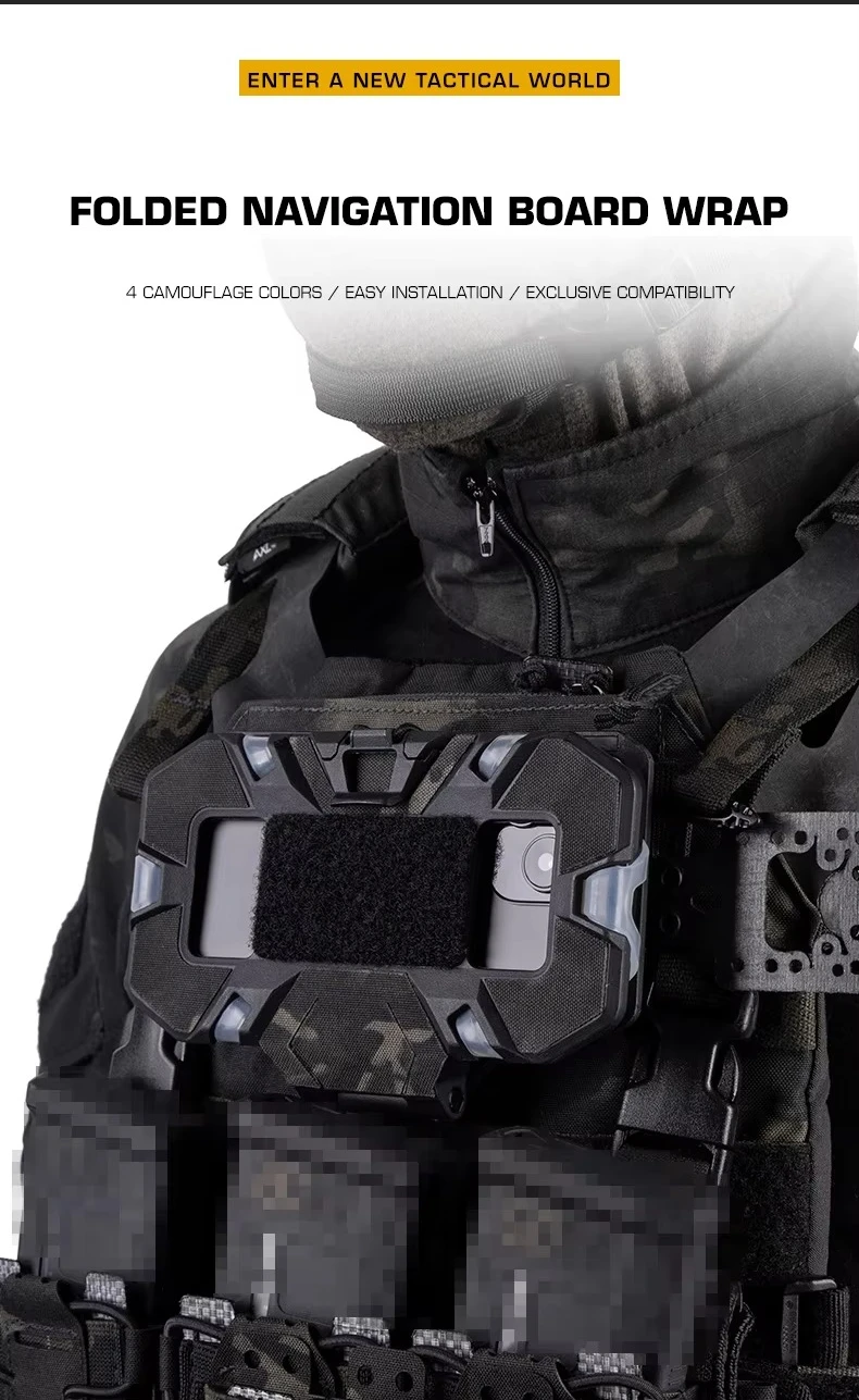 Parche mágico de camuflaje táctico para soporte de teléfono y tablero plegable