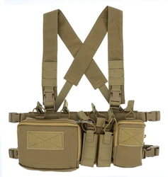 Chaleco táctico MOLLE Multicam para exteriores con bolsillos
