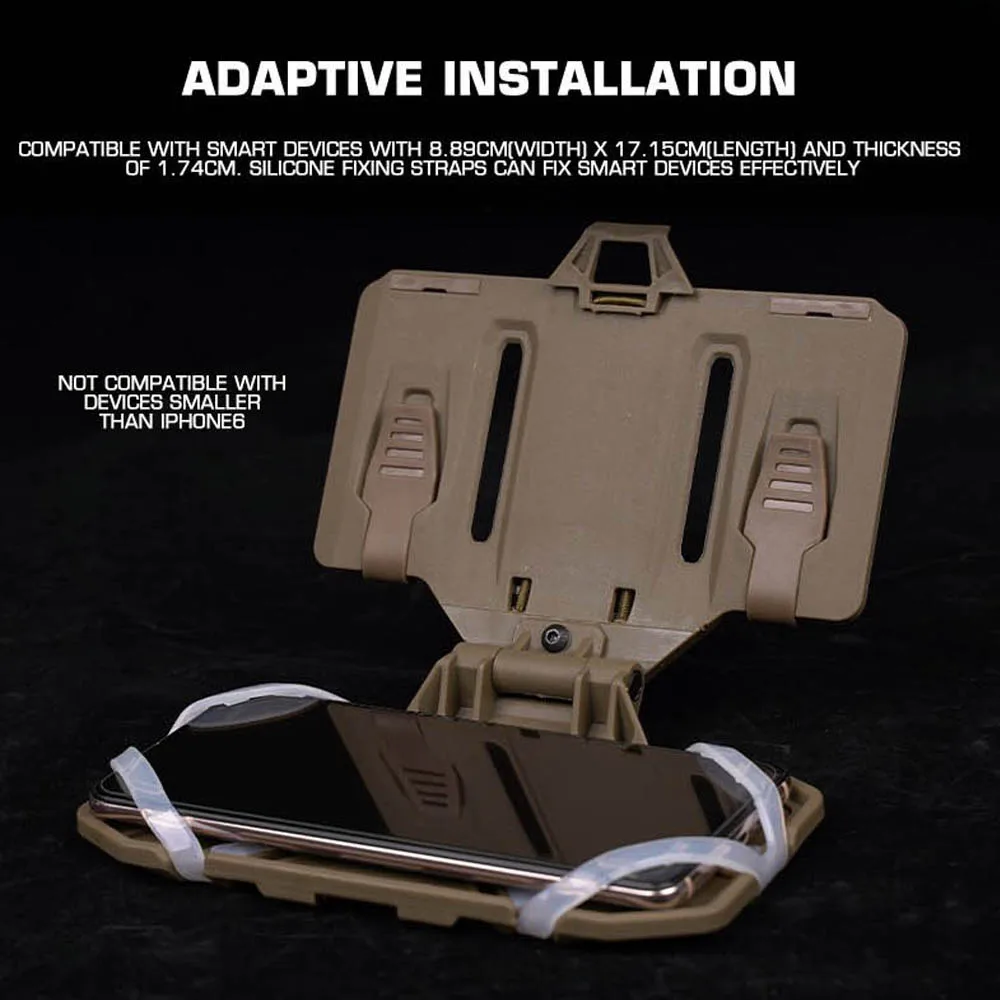 Soporte táctico MOLLE para teléfono y mapas, panel plegable de caza