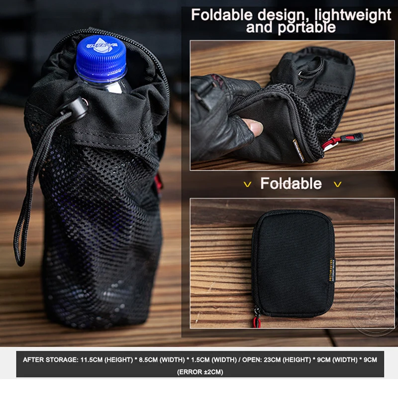 Bolsa táctica MOLLE para botella de agua, funda plegable malla - imagen 5