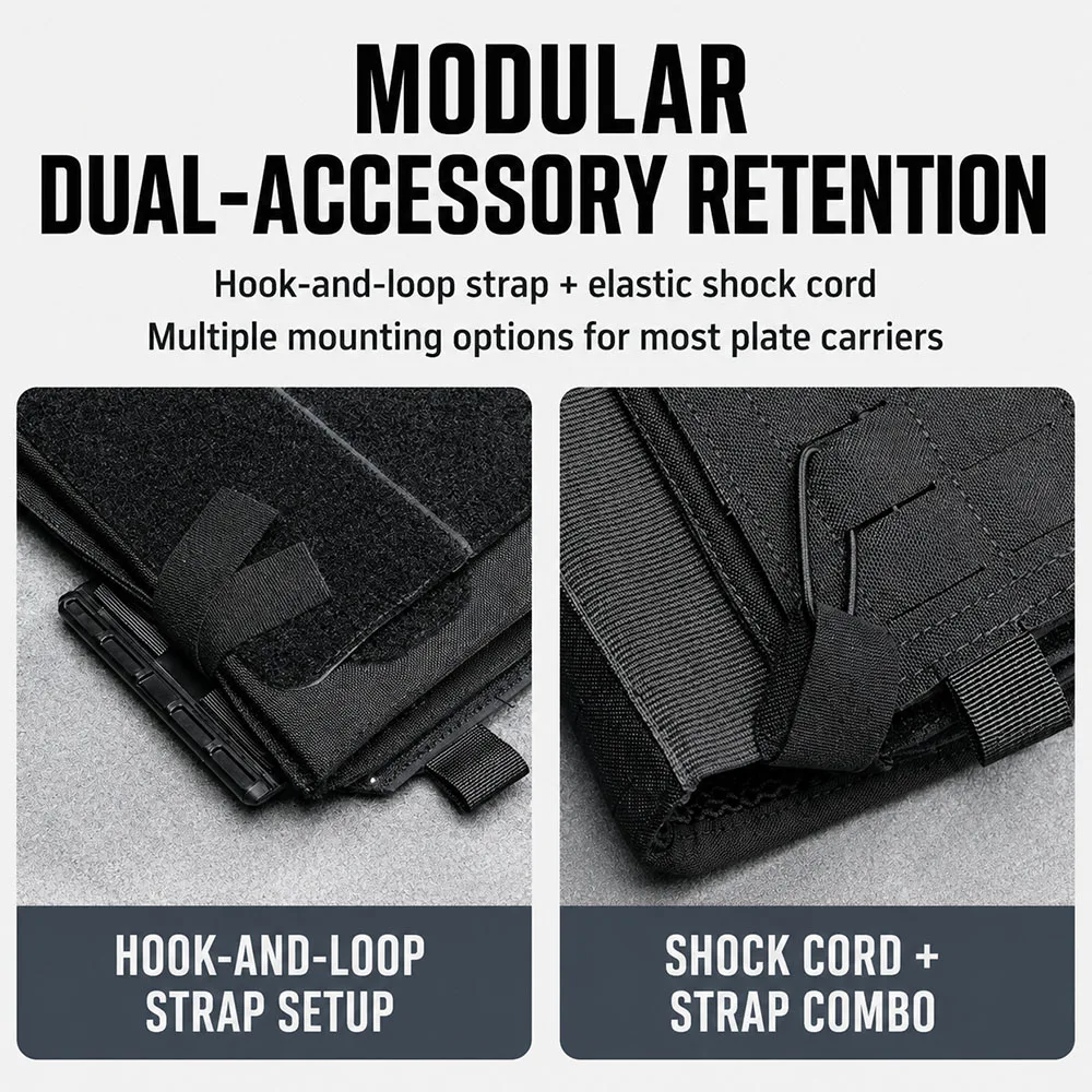 Almohadillas chaleco táctico modulares con Velcro – Placa adaptadora MOLLE - imagen 3