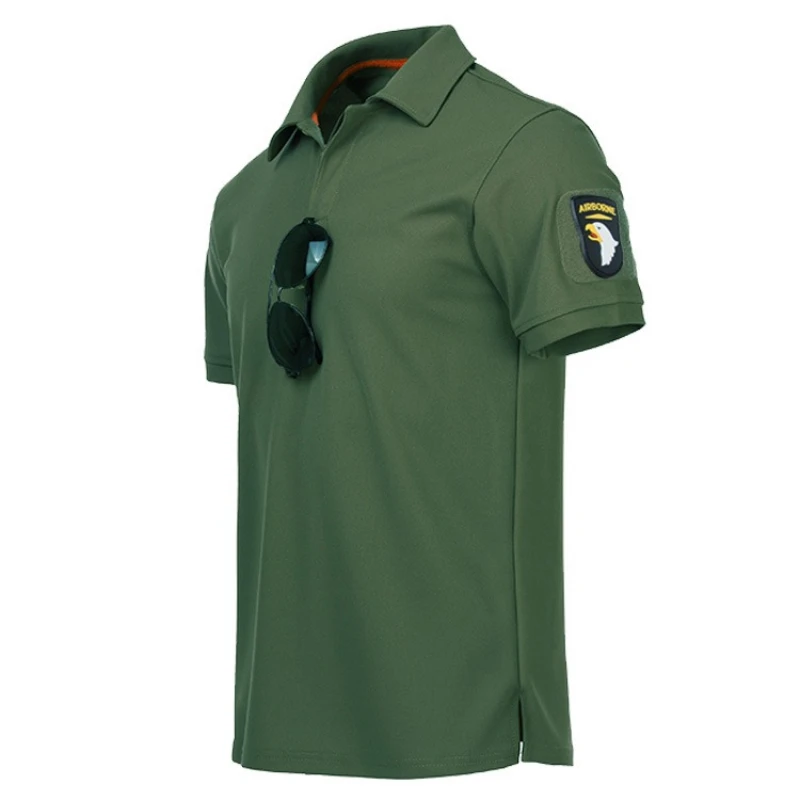 Polo de secado rápido transpirable elástico bordado para escalada - imagen 2