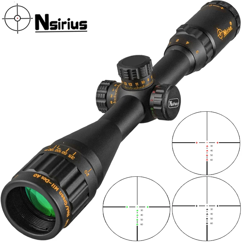 NSIRIUS Gold mira telescópica de caza retícula iluminada roja y verde - imagen 5