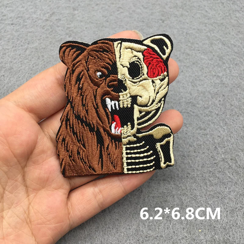 Parche bordado calavera táctica negro para mochilas MOLLE - imagen 5