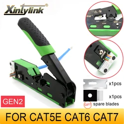 Crimpadora RJ45 profesional CAT6A, alicates prensado y corte