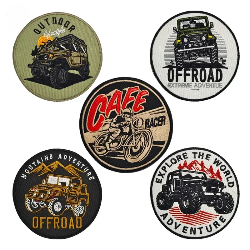 Parche bordado Cafe Racer – Insignia para mochila táctica - imagen 2