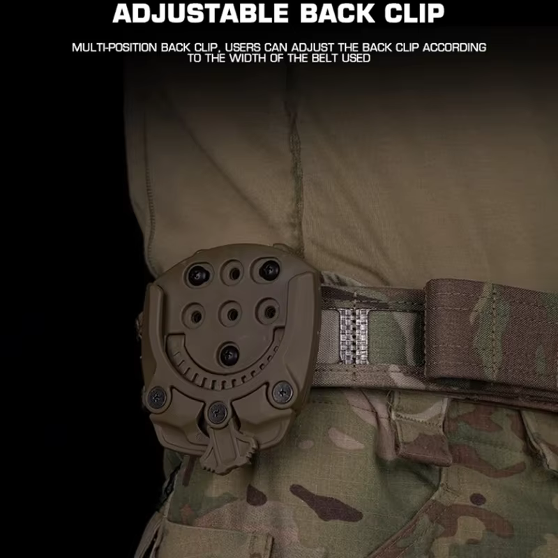 Funda táctica de cuero para caza con protección 360° y rotación - imagen 3