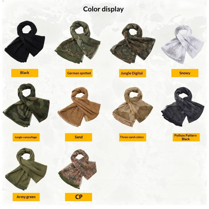 Echarpe táctica de malla camuflada transpirable tipo sniper airsoft - imagen 2