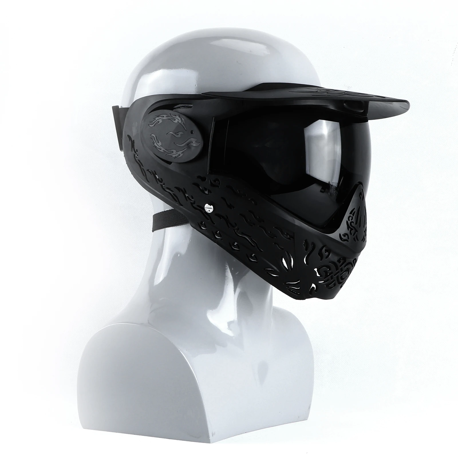 Máscara Paintball Full Face Protección TPE Antivaho PC - imagen 2