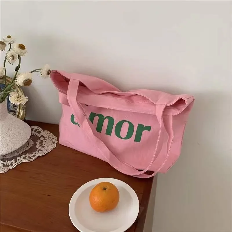 Bolso de lona bandolera gran capacidad para trabajo y compras - imagen 3