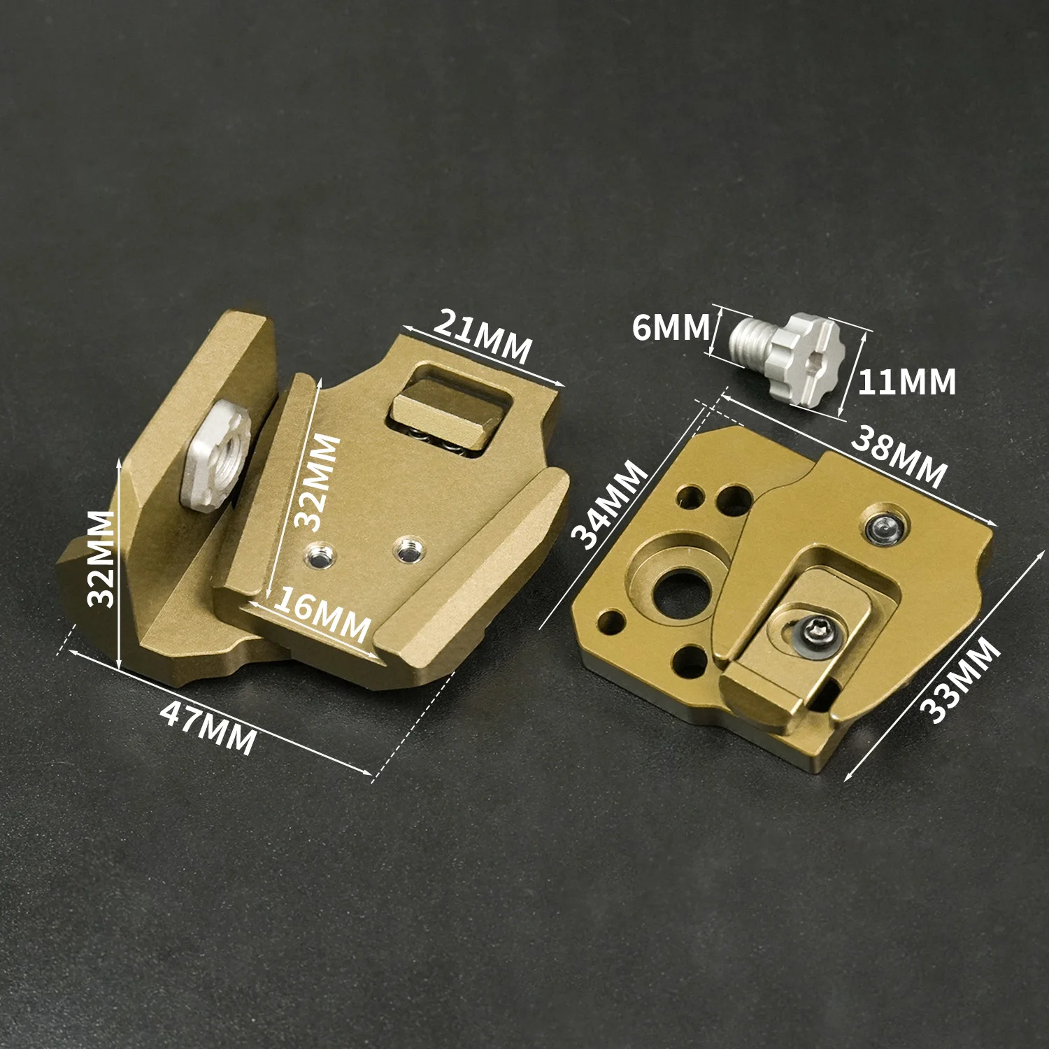 Detalle de montaje compatible con NVG